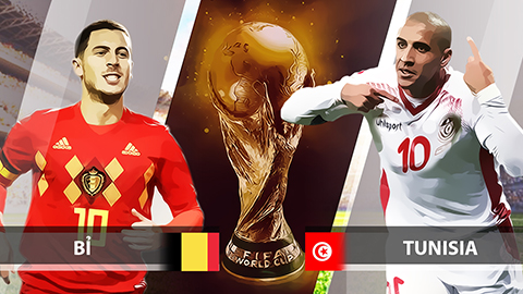 Soi kèo trận Bỉ vs Tunisia lúc 19h00 ngày 23/06/2018 tại World cup 2018 - Win2888asia